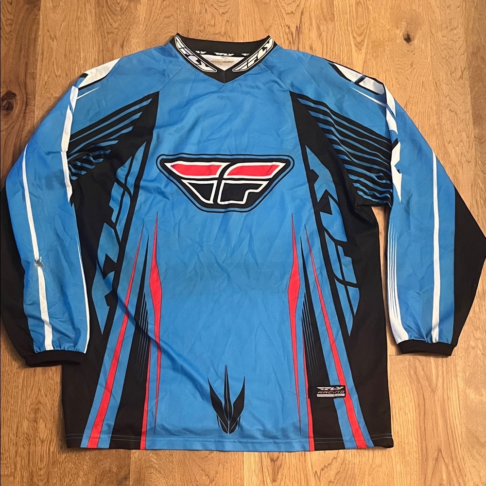 Fly Racing Blue and Black Men's Shirt